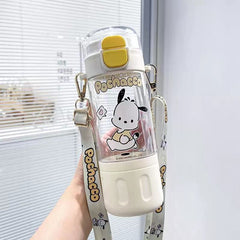 Bottles & Cups - Sanrio Double-Drink Plastic Water Bottle 580 ml β Pochacco - Goodie Goodie