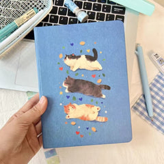Stationery - Three Little Cats A5 Hard Cover Plain Journal Notebook 80 Sheets - Goodie Goodie