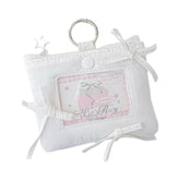 Accessories - ROSYPOSY Puff Bow Card Holder & Coin Purse Keychain – White - Goodie Goodie
