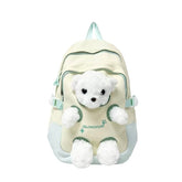 Bags & Storage - Plush Cute Bear Backpack – Yellow / Green - Goodie Goodie