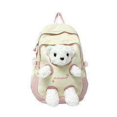 Bags & Storage - Plush Cute Bear Backpack β Yellow / Pink - Goodie Goodie