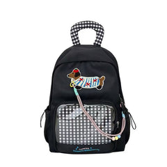 Bags & Storage - Dachshund and Zippered Drawstring Backpack β Black - Goodie Goodie