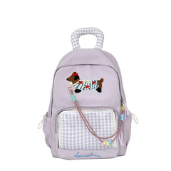 Bags & Storage - Dachshund and Zippered Drawstring Backpack β Light Purple - Goodie Goodie