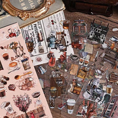 Stationery - European Vintage Objects Waterproof Journal Stickers – 6 Sheets - Goodie Goodie