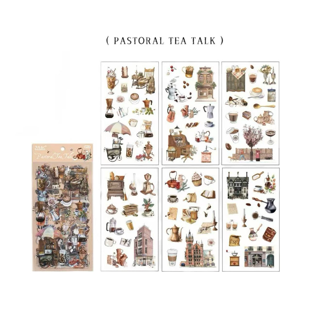 Stationery - European Vintage Objects Waterproof Journal Stickers – 6 Sheets - Goodie Goodie