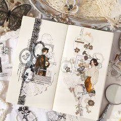 Stationery - Glazed Letter Paper Waterproof Journal Stickers 10 Sheets - Gilded Whispers - Goodie Goodie