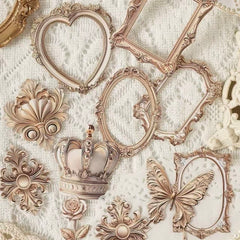 Stationery - European Vintage Frame Scrapbook Background Paper 10pcs β Athens Seal - Goodie Goodie