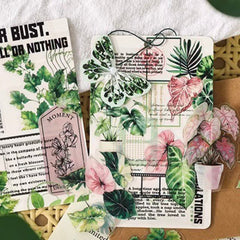 Stationery - Plant Lab Series PET Waterproof Stickers 20pcs β The Story of Taro - Goodie Goodie