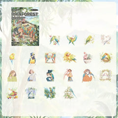 Stationery - Cute Pets Waterproof Stickers 40pcs β Rainforest Parrot - Goodie Goodie