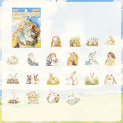Stationery - Cute Pets Waterproof Stickers 40pcs β Embrace Rabbit - Goodie Goodie