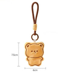 Accessories - Plush Bear Cookie Squishy Keychain - Goodie Goodie