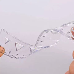 Stationery - M&G 15cm Bendable Clear Geometry Ruler Set 4pcs - Goodie Goodie