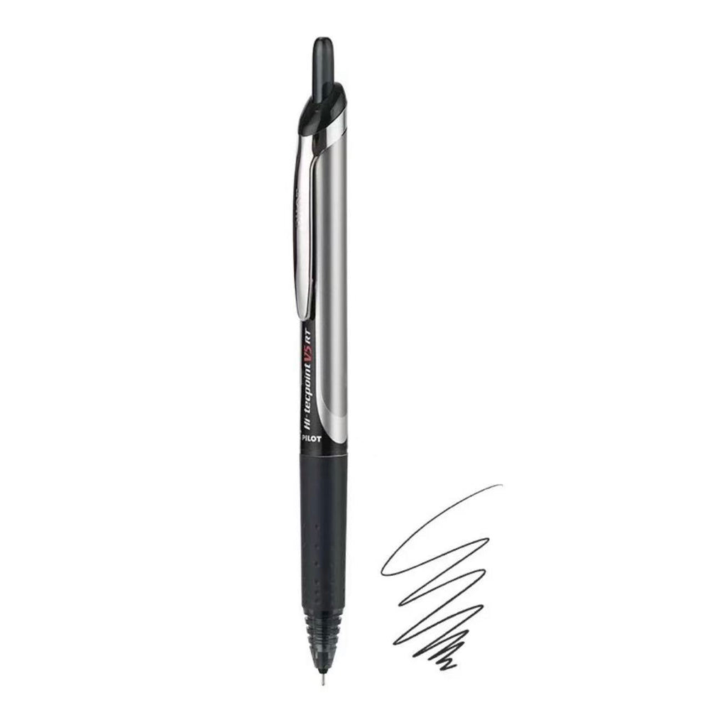 Stationery - Pilot Hi-Tecpoint V5 Extra Fine Click Pen 0.5mm – Black - Goodie Goodie
