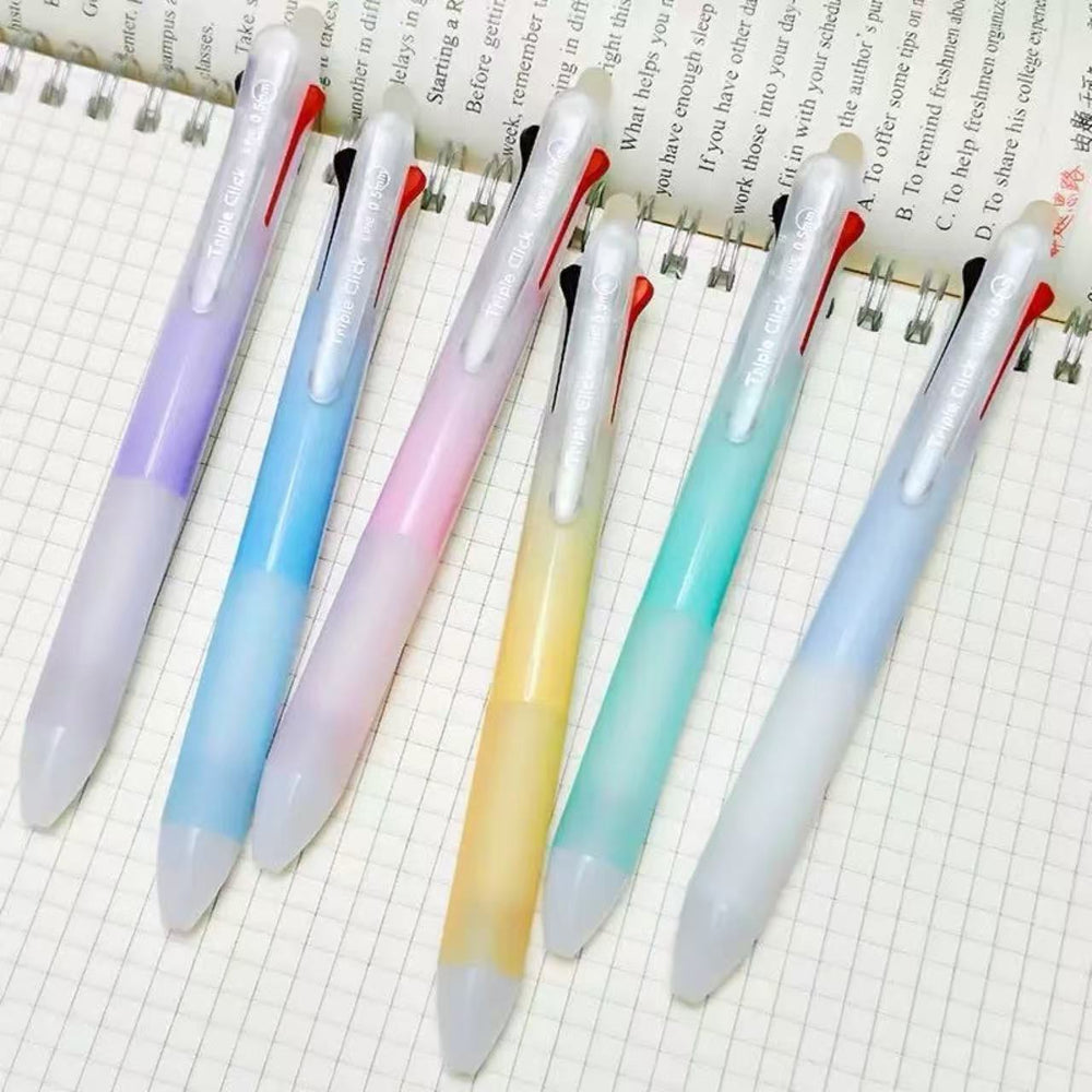 Stationery - Gradient Erasable 3-Colour Pen 0.5mm Assorted - Goodie Goodie