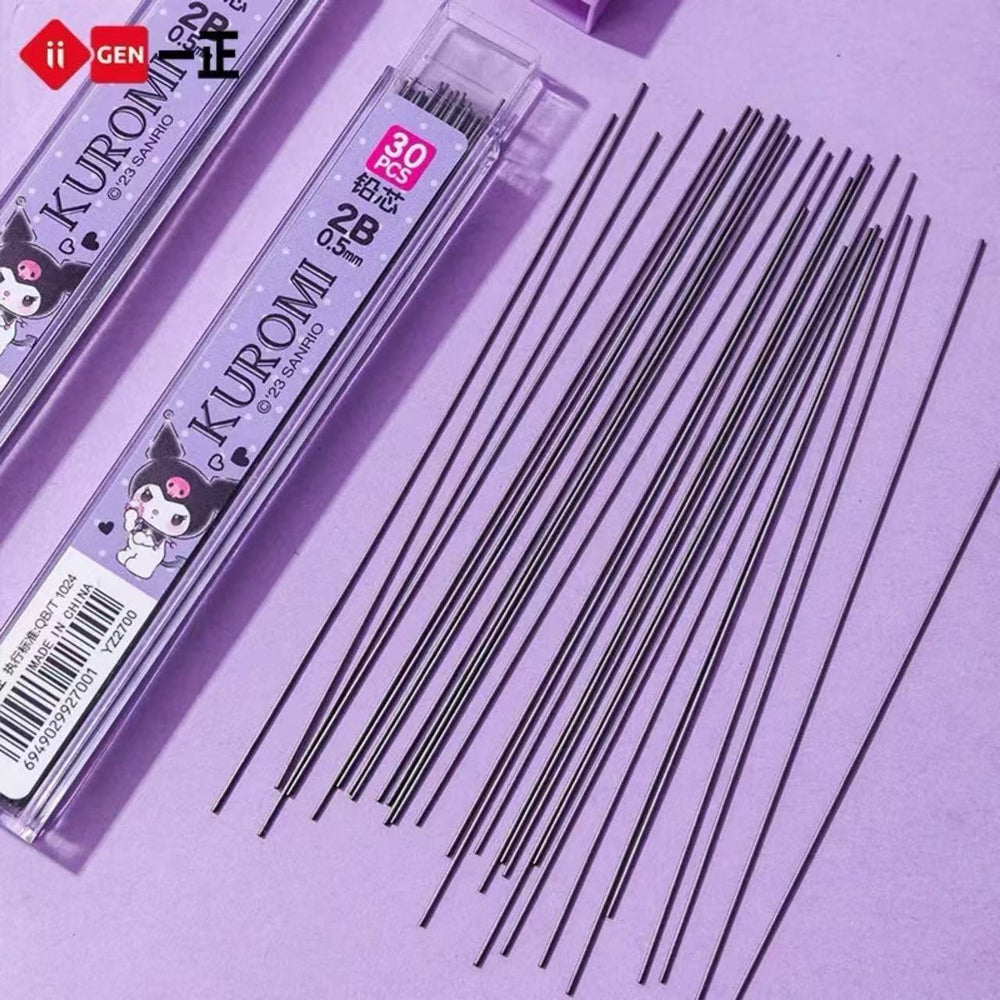 Stationery - Kuromi Mechanical Pencil Lead 2B 0.5mm 30 Leads - Goodie Goodie