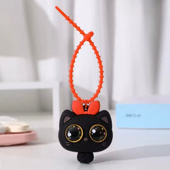 Big-Eyed Cat Silicone Squishy Keychain