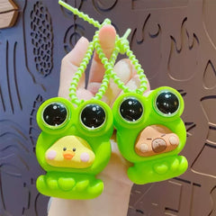 Pop-Eye Frog Costume Squishy Keychain Assorted