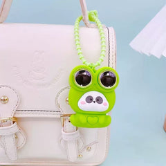 Pop-Eye Frog Costume Squishy Keychain Assorted