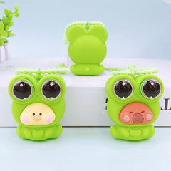 Pop-Eye Frog Costume Squishy Keychain Assorted