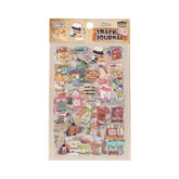 Snack Journal PET Waterproof Journal Stickers 6 Sheets