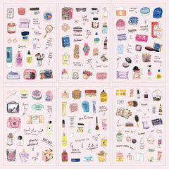 Fragrance Notes PET Waterproof Journal Stickers 6 Sheets