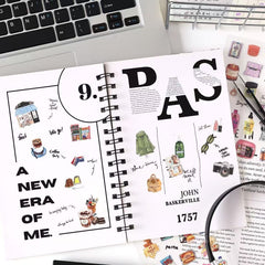Travel List PET Waterproof Journal Stickers 6 Sheets