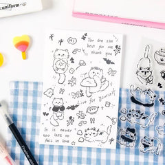 Cat 3D Clear Silicone Stamp Stickers