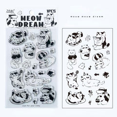 Cat 3D Clear Silicone Stamp Stickers