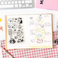 Cat 3D Clear Silicone Stamp Stickers
