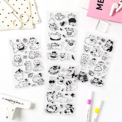 Cat 3D Clear Silicone Stamp Stickers