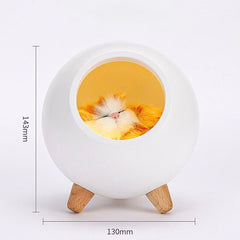 Kitten House Night Light-White