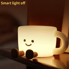 Coffee Cup Squishy Silicone Night Light & Phone Stand