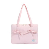 Macaron Bow Laptop Shoulder Bag 14"