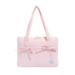 Macaron Bow Laptop Shoulder Bag 14"