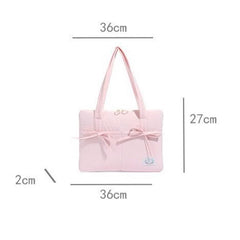 Macaron Bow Laptop Shoulder Bag 14"