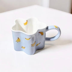 Banana Flower-Shaped Ceramic Mug 300ml