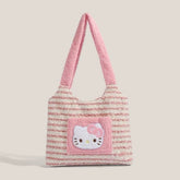 Hello Kitty Plush Striped Tote Bag