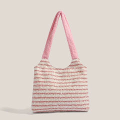 Hello Kitty Plush Striped Tote Bag