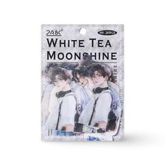 White Tea Moonlight PET Waterproof Stickers 30pcs