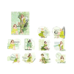 Morning Twilight PET Waterproof Stickers 10pcs – Rain Falls Orchid