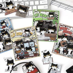 Cow Cat PET Waterproof Stickers 20pcs – Cat Star