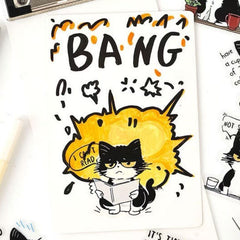 Cow Cat PET Waterproof Stickers 20pcs – Meow Master