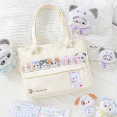 Rosyposy Pet Friends Tote Bag – Cream