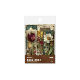 Vintage Floral Bookmark Series Sticker Pack 16pcs