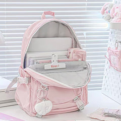 RosyPosy WingWing Series Backpack with Keychain โ Pink