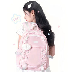 RosyPosy WingWing Series Backpack with Keychain โ Pink
