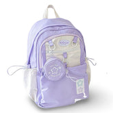 RosyPosy Stars Series Backpack with Mini Bag Keychain – Purple
