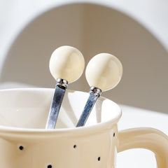 Sleeping Bunny Ceramic Mug With Lid & Spoon Assorted