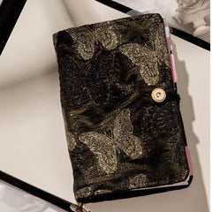 Handmade Fabric Butterfly A6 Ring Binder Notebook Blank 90 Sheets