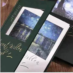 Vintage Oil Painting A5 Ruled Notebook 96 Sheets - Green